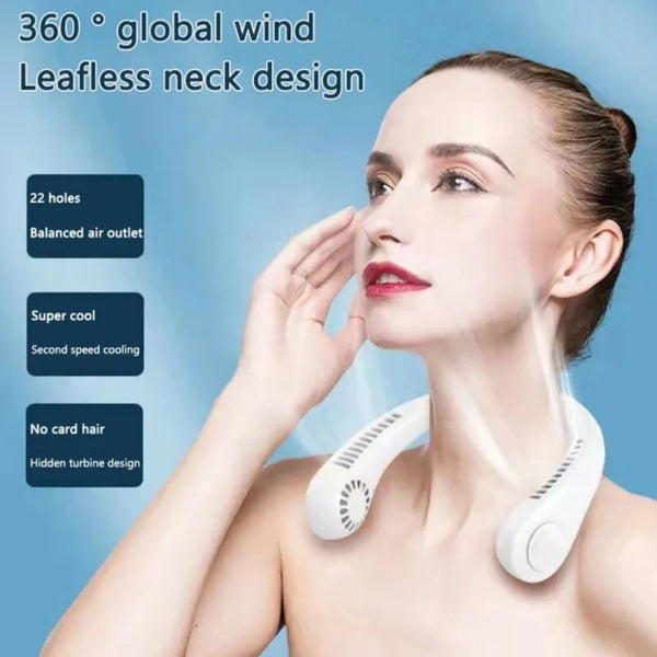 Mini Neck Portable Neck Rechargeable Air Cooler Mini Summer Sport Fan