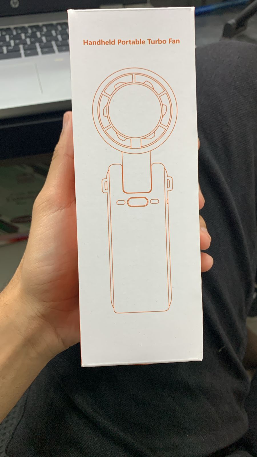 Handheld Folding Turbo Fan With 5 Speed Adjustment