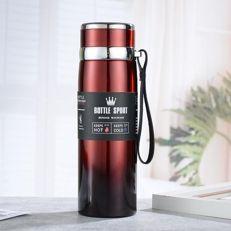 Slim Stainless Steel Water Bottle Premium Quality Long Lasting Insulation Leakproof Design For Hot And Cold Drinks | Random Color | 800ml