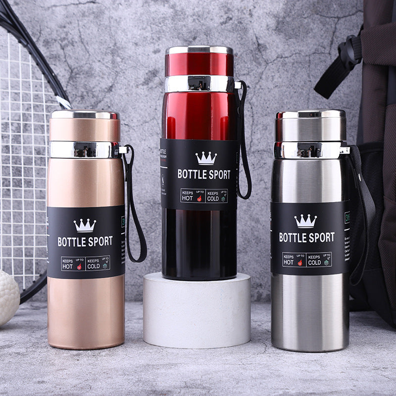 Slim Stainless Steel Water Bottle Premium Quality Long Lasting Insulation Leakproof Design For Hot And Cold Drinks | Random Color | 800ml