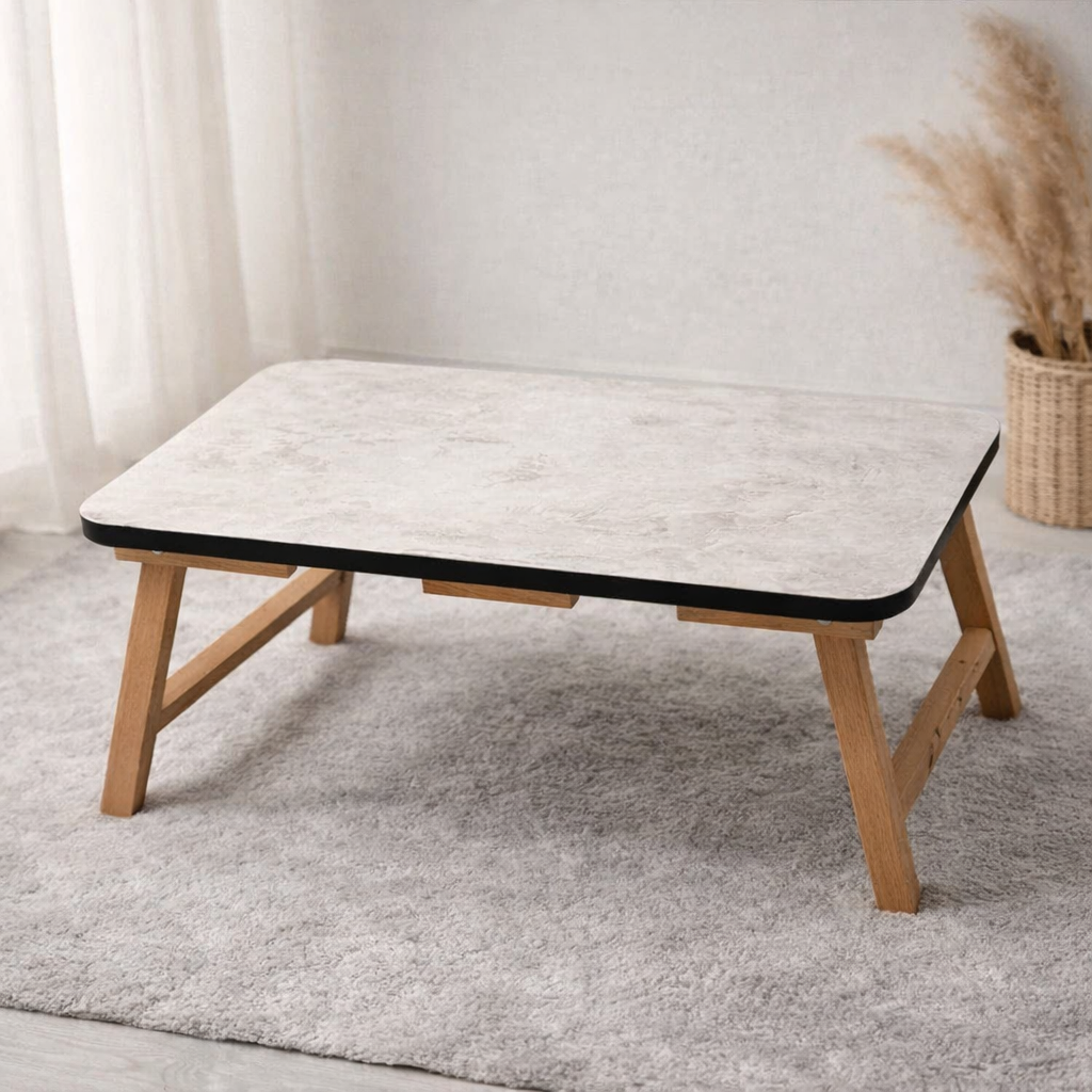 Multi-Purpose Wooden Folding Table – Portable Lap Desk for Study, Reading, and Laptop Use - Size 10