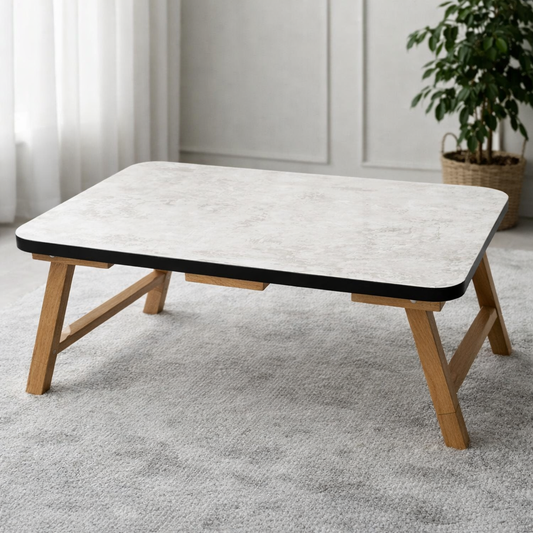 Multi-Purpose Wooden Folding Table – Portable Lap Desk for Study, Reading, and Laptop Use - Size 10